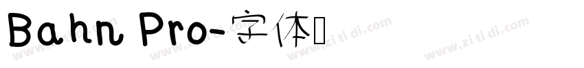 Bahn Pro字体转换